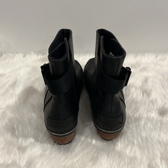 Sorel Black Leather and Rubber Slimpack Short Pull On Weather Riding Boots  7.5 - Picture 7 of 14